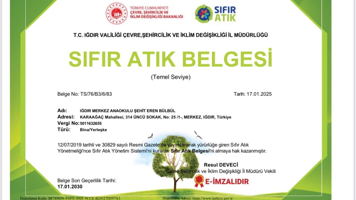 SFIR ATIK BELGEMİZİ ALDIK